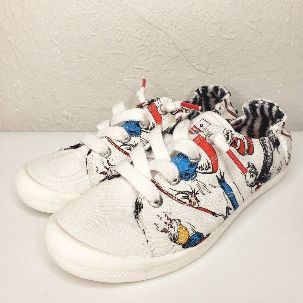 BOBS By Skechers Beach Bingo Things Fall Dr Seuss White Multi Sneakers